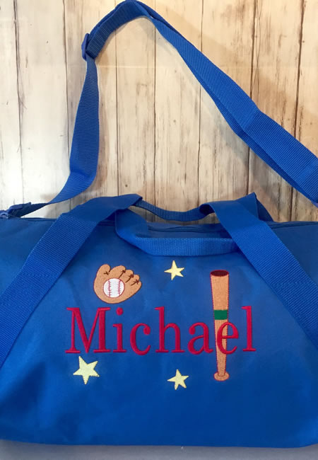 Personalized duffle bags for boys and girls
