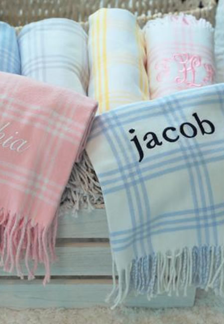 Personalized baby blankets