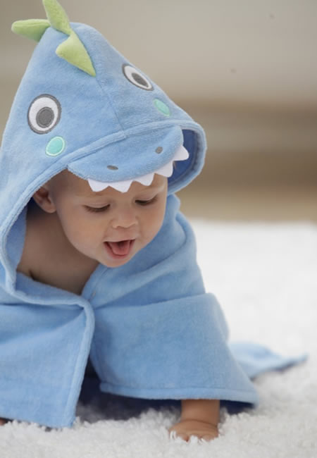 Hooded bath towels and squirties