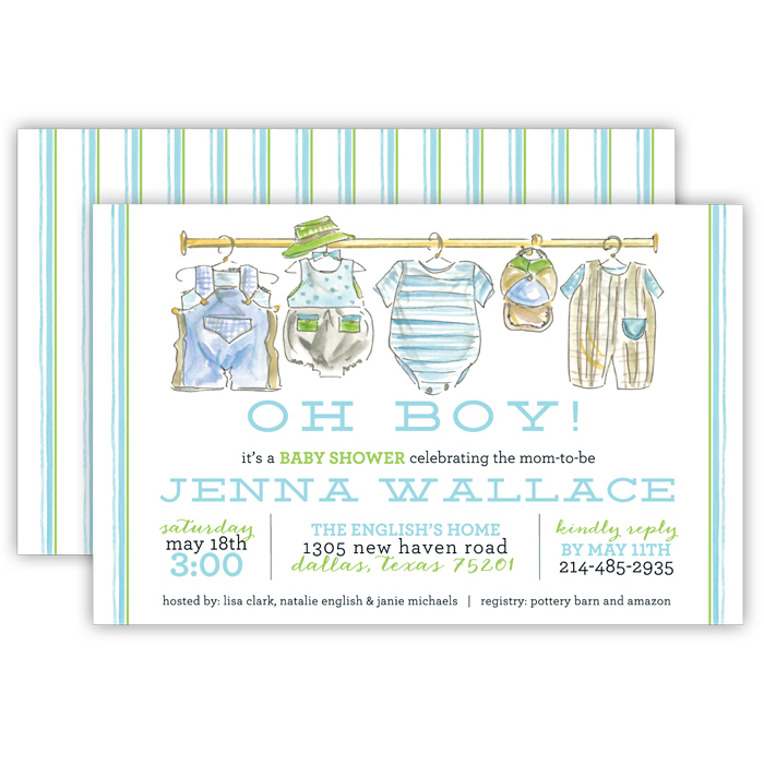 Baby shower custom invitations