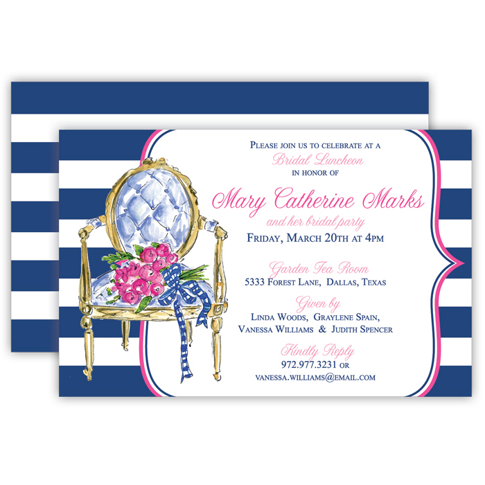 Bridal shower custom invitations