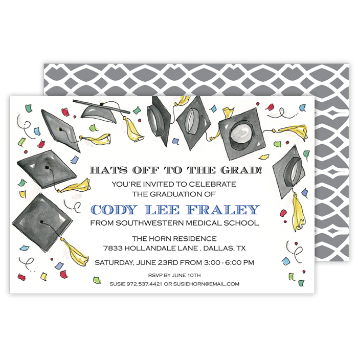 Graduation custom party invitations