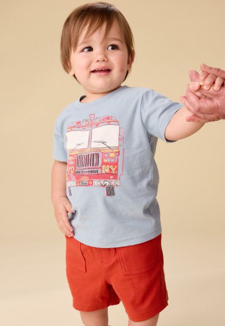 Firetruck tshirt for children at folia in south dartmouth, ma
